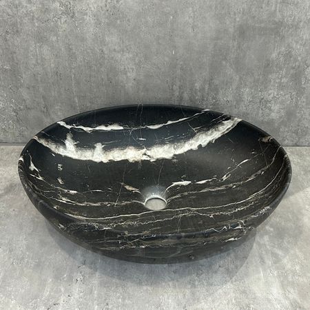 раковина накладная VITARTA 52х13,5х40см овальная черная