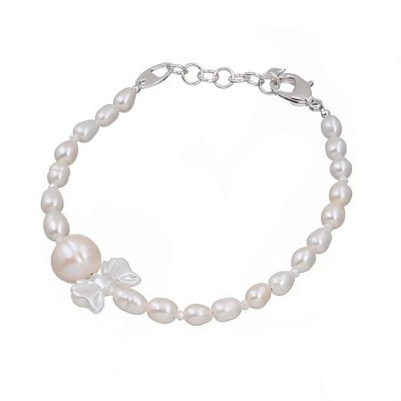 Браслет LANZEROTTI Браслет, Splendore, с бантом, жемчугом и кристаллом