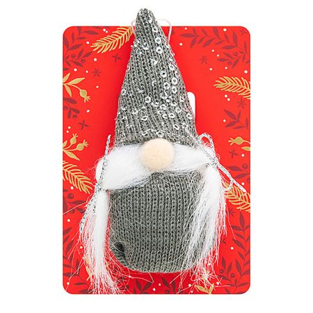 Елочная игрушка TWINKLE Декоративная ёлочная игрушка GNOME GREY раскраски 3d ёлочная игрушка с красками снеговик арт р 2680