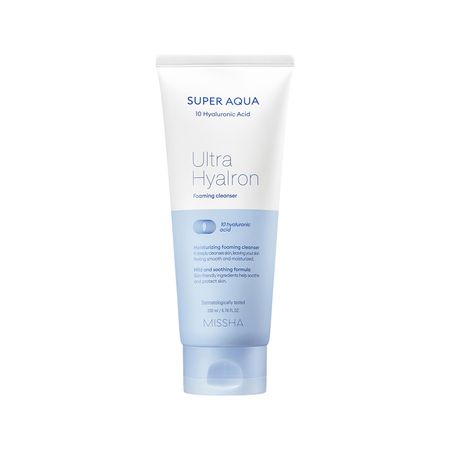 Пенка для умывания MISSHA SUPER AQUA ULTRA HYALRON очищающая для снятия макияжа 200 мл транспорт