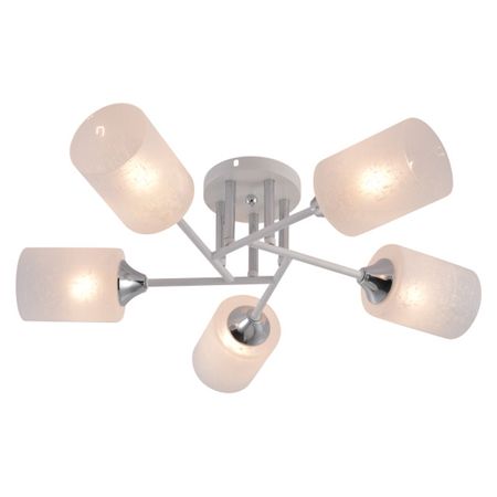 люстра потолочная RIVOLI Federica 5х60Вт Е27 белый хром