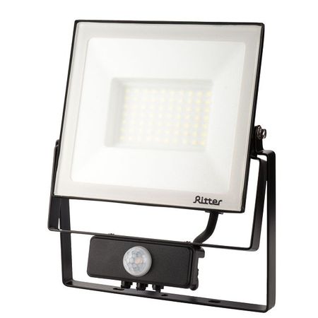 прожектор светодиодный RITTER Profi с датчиком движения 230В 70Вт 6500К 7000Лм IP65 черный