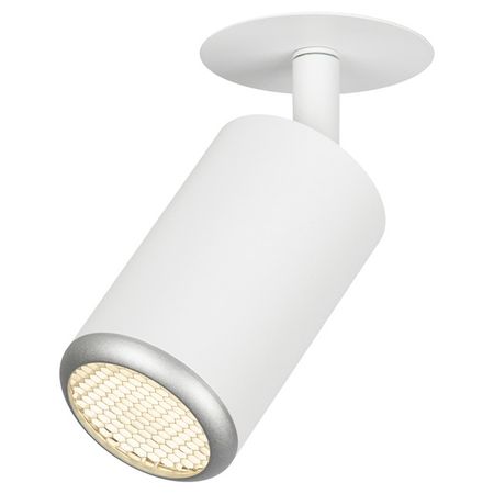 светильник встраиваемый ЭРА Aura MR16 GU5.3 алюминиевый белый/серебро матовый