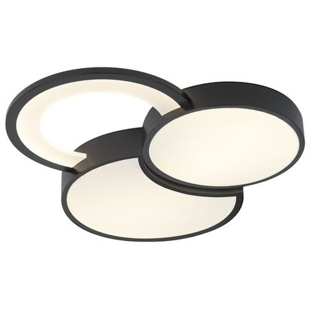 люстра потолочная светодиодная RIVOLI Aliona 68Вт 3000-6000К с ДУ черный белый пластик