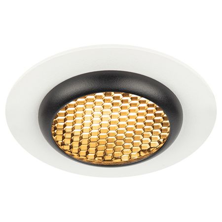 светильник встраиваемый ЭРА Aura MR16 GU5.3 алюминиевый белый/черный матовый