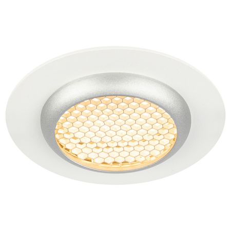 светильник встраиваемый ЭРА Aura MR16 GU5.3 алюминиевый белый/серебро матовый