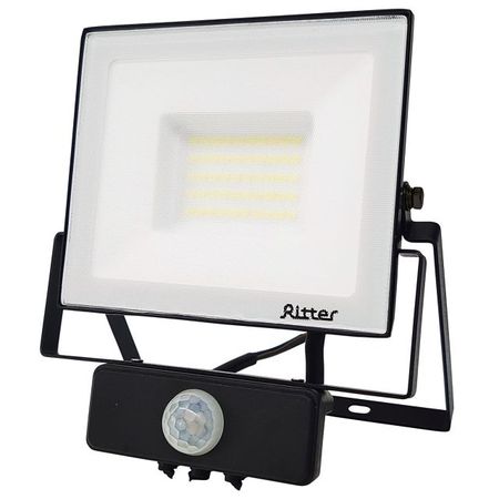 прожектор светодиодный RITTER Profi с датчиком движения 230В 50Вт 6500К 5000Лм IP65 черный
