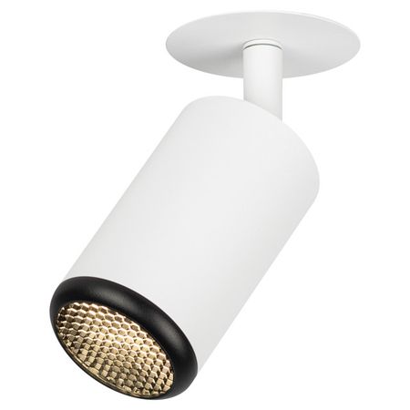 светильник встраиваемый ЭРА Aura MR16 GU5.3 алюминиевый белый/черный матовый