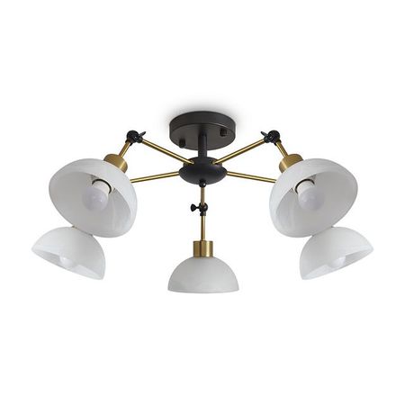 люстра потолочная FREYA Bessie E27 5х60Вт черный и белый