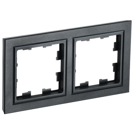 рамка 2 поста IEK BRITE черный