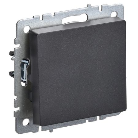 переключатель 1-клавишный IEK BRITE проходной 10А черный