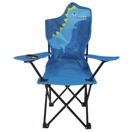 кресло детское складное Динозавр 590х360х635мм голубое