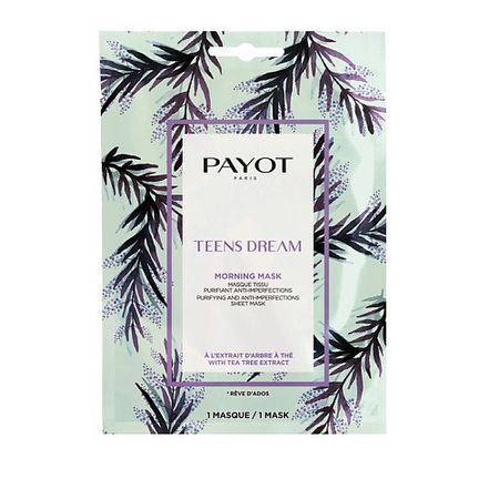 Маска для лица PAYOT Маска для лица тканевая очищающая для проблемной кожи Teens Dream