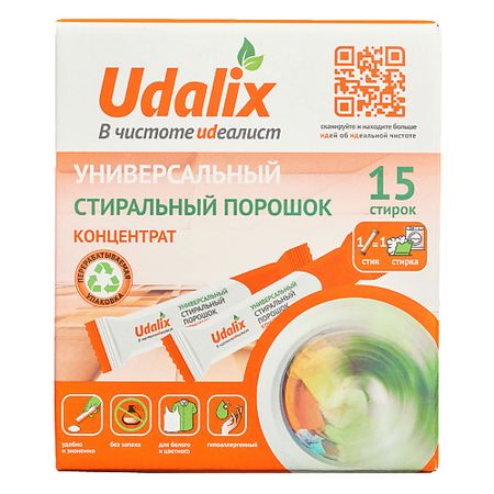 Порошок для стирки UDALIX Универсальный стиральный  порошок для цветных и белых вещей в стиках