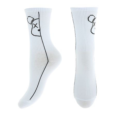 Носки TRENDY LOOK HIP HOP BEAR белые one size