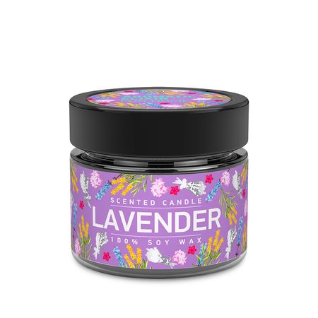 Свеча ароматическая BAGO HOME Лаванда и шалфей 80 г