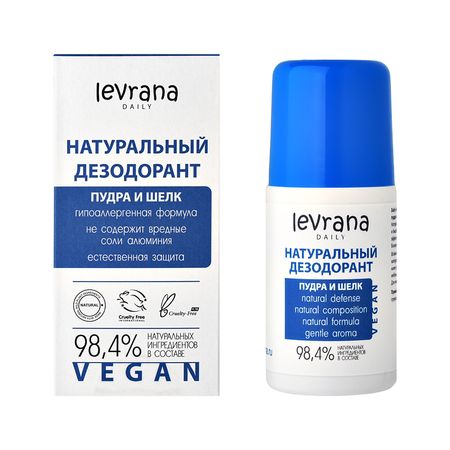 Део-ролл жен. LEVRANA DAILY натуральный пудра и шелк 65 мл