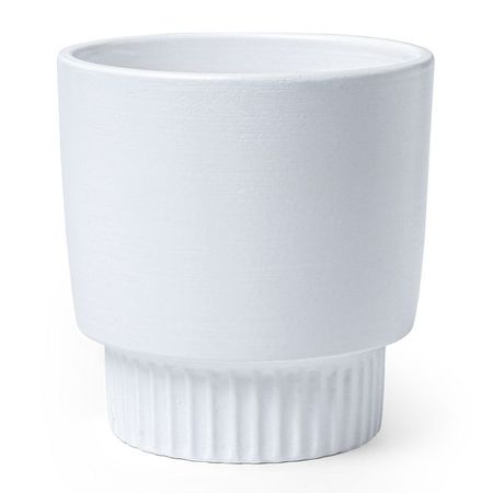 кашпо керамическое Стокгольм 1,8л d15 h15см белый линейка 15см meow фигурная