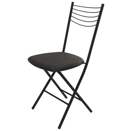 стул складной СИГМА 535х405х850мм искусственная кожа/металл черный
