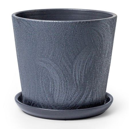 горшок керамический с поддоном Сиде 2,6л d18 h16см  пепел рагим эльдар оглы джафаров песнь о сиде