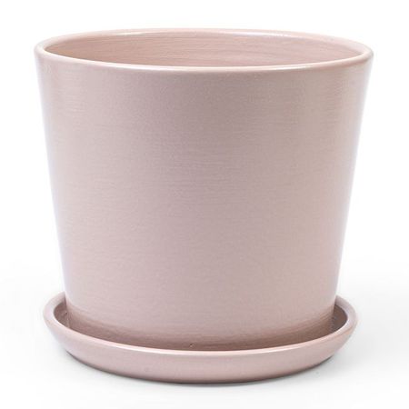 горшок керамический с поддоном Колор гейм 0,65л d12 h11см  капучино