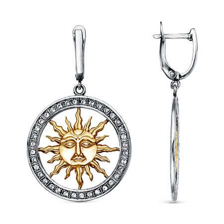 Серьги ПРИВОЛЖСКИЙ ЮВЕЛИРНЫЙ ЗАВОД КРАСНАЯ ПРЕСНЯ Серьги