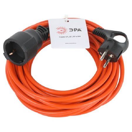 удлинитель ЭРА 10м 1-местный с/з 10А IP20 3х1мм ПВС оранжевый
