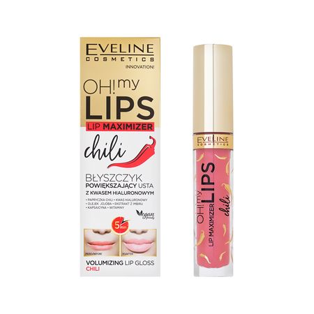 Блеск для губ EVELINE OH! MY LIPS для увеличения объема с перцем чили 4,5 мл