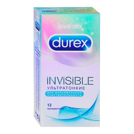 Презервативы DUREX Invisible ультратонкие 12 шт