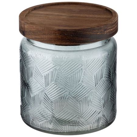 банка для продуктов LEONORD Amaretto 0,5л круглая стекло, дерево