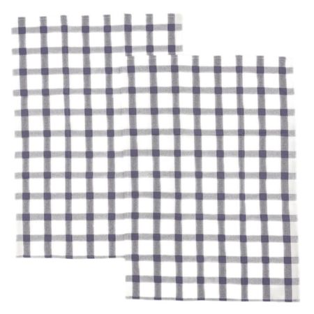комплект полотенец кухонных TODELIA 50х70см 2шт клетка серая, арт. MT-14