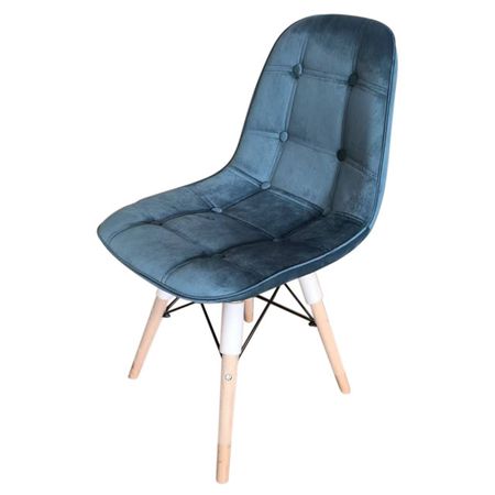 стул NORDIC-3 440х390х830мм ткань/металл/дерево синий