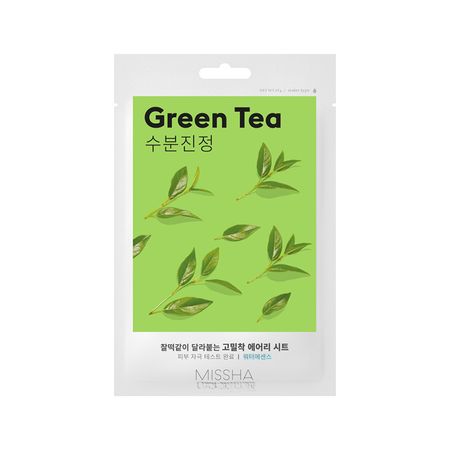 Маска для лица MISSHA AIRY FIT успокаивающая с экстрактом зеленого чая для сухой кожи 19 г