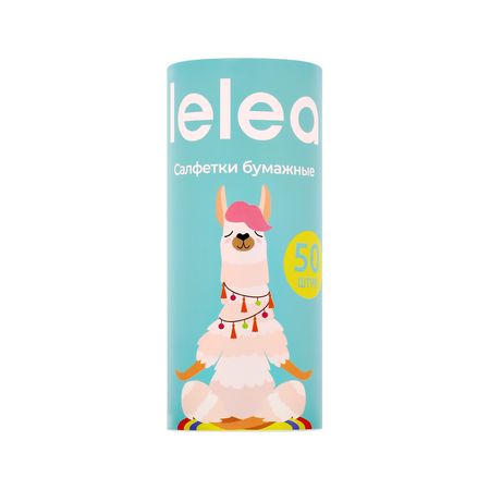 Салфетки бумажные LELEA Lama в тубе 50 шт ася лавринович баренбаум елена эдуардовна бумажные девочки аси лавринович