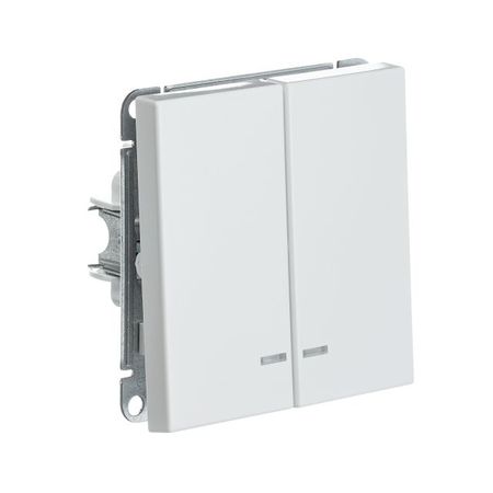 выключатель 2-клавишный SYSTEME ELECTRIC Art Gallery 10A с/и белый
