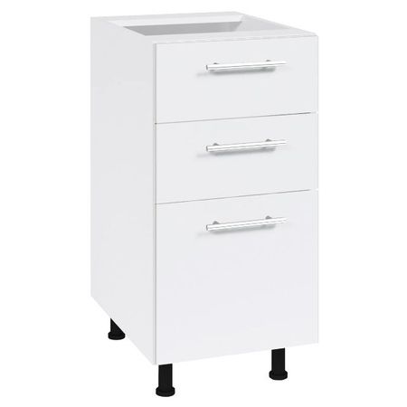 кухонный шкаф напольный Лофт Милк 400х550х820мм 3 ящика МДФ/ЛДСП