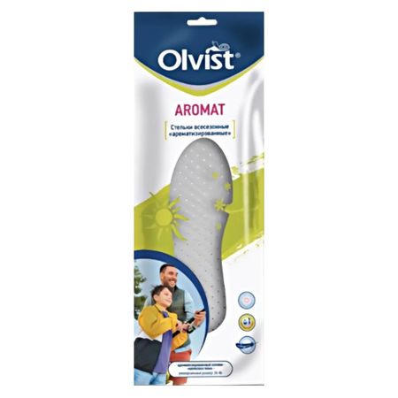 стельки OLVIST Aromat латекс, хлопок безразмерные всесезонные ароматизированные