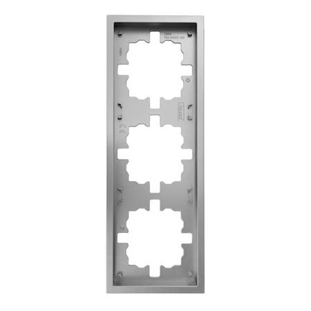 рамка 3 поста LEZARD Zima универсальная серый матовый