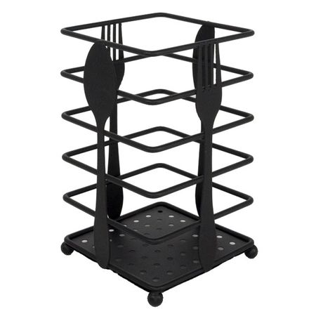 подставка для столовых приборов TODELIA Kitchen 10х10х16см нерж.сталь