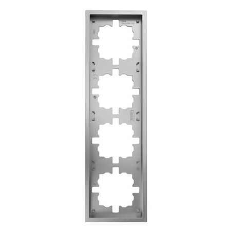 рамка 4 поста LEZARD Zima универсальная серый матовый