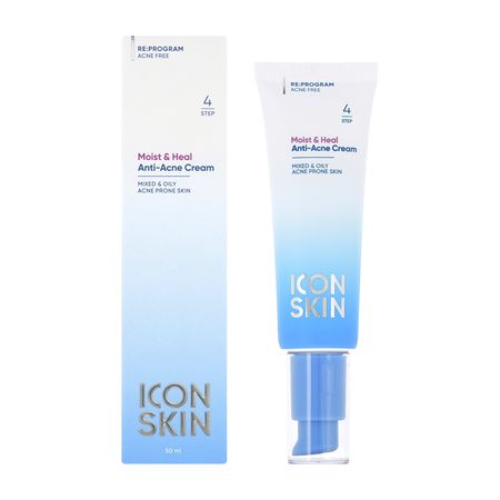 Крем для лица ICON SKIN ANTI-ACNE увлажняющий для кожи, склонной к акне 50 мл лена репетур одиссей ищет друга рассказ