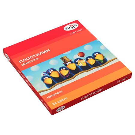 пластилин ГАММА Мультики 24 цвета 480г со стеком