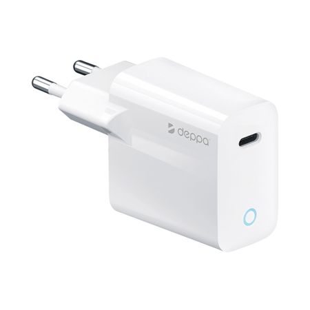 Сетевое зарядное устройство Deppa (11424) Wall charger 20W 3.0А Type-C/LED-индикатор (белый)
