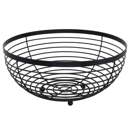 фруктовница TODELIA Black 30х30х14,5см круглая нерж.сталь