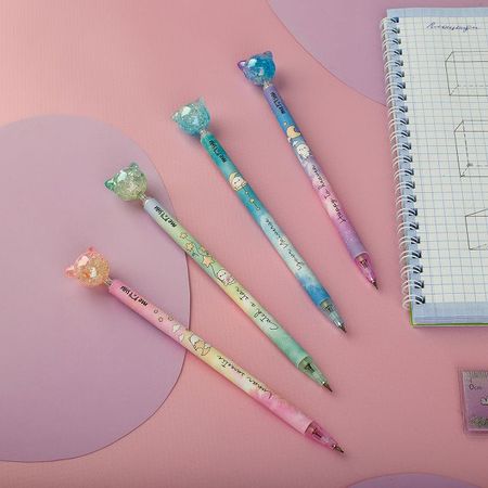 карандаш механический MESHU Cute Cats 0,7мм печать на корпусе soft-touch в асс-те с топпером