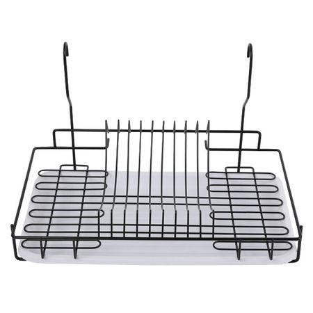 сушка для посуды для рейлинга TODELIA с поддоном 440х270х260мм черный матовый