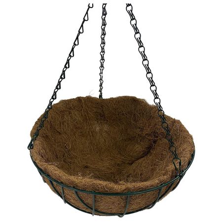 кашпо подвесное со вклыдышем TODELIA 8л d25cм h13см железо, коковита