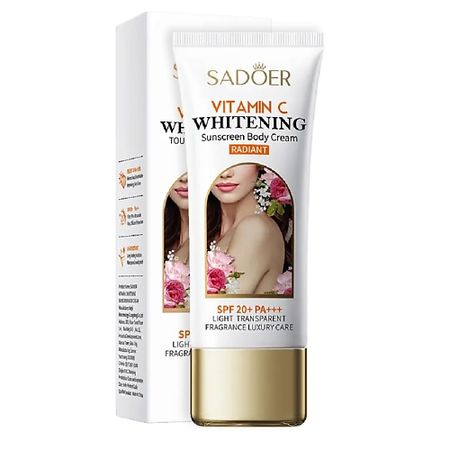 Крем для тела SADOER Крем для тела SPF 20+ Radiant осветляющий с витамином С