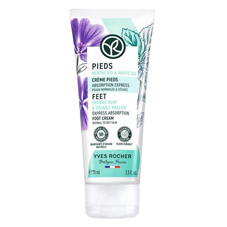 Крем для ног YVES ROCHER Быстровпитывающийся Крем для Ног – Для нормальной и сухой кожи, 75 мл