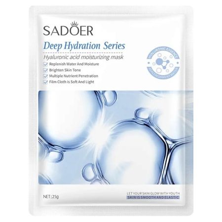Маска для лица SADOER Тканевая маска для лица увлажняющая с гиалуроновой кислотой